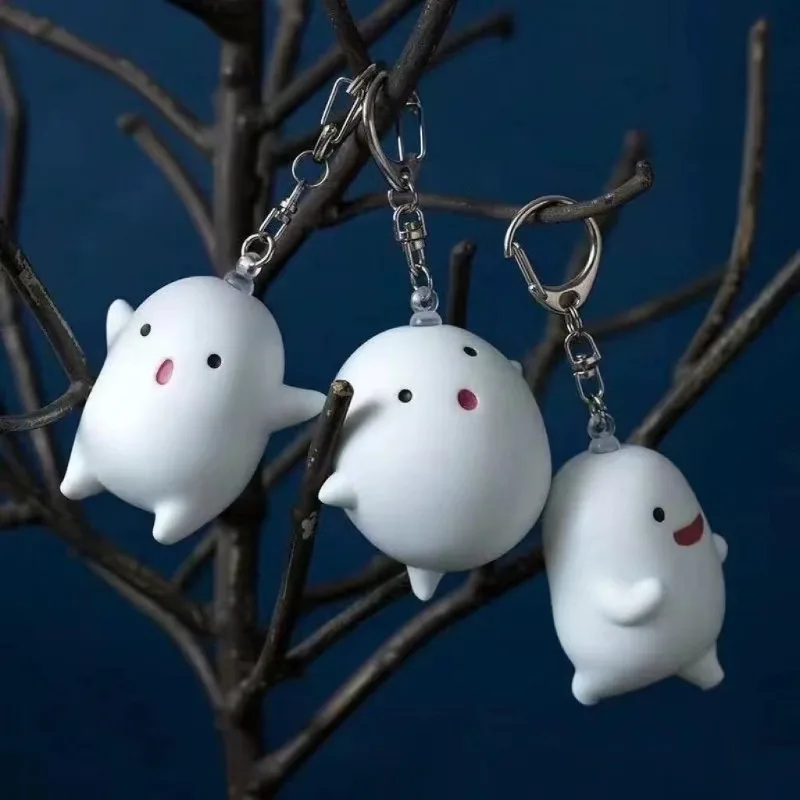Portachiavi Divertente Struzzo Con Grandi Occhi - Giocattolo In PVC Morbido Per Borsa E Zaino - Regalo Simpatico (Rosa O Grigio)