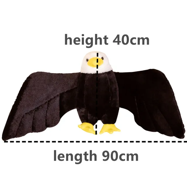 40cm Creative Vulture Eagle Plush Stuffed Animal Doll Lifelike Cartoon Bird Toys For Kids Birthday Gift Home Decor