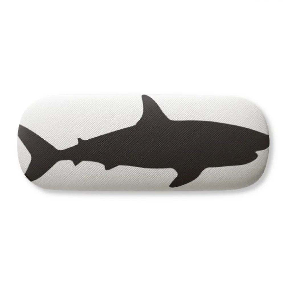 

Docile Blue Ocean Shark Fierce Fish Glasses Case Eyeglasses Hard Shell Storage Spectacle Box