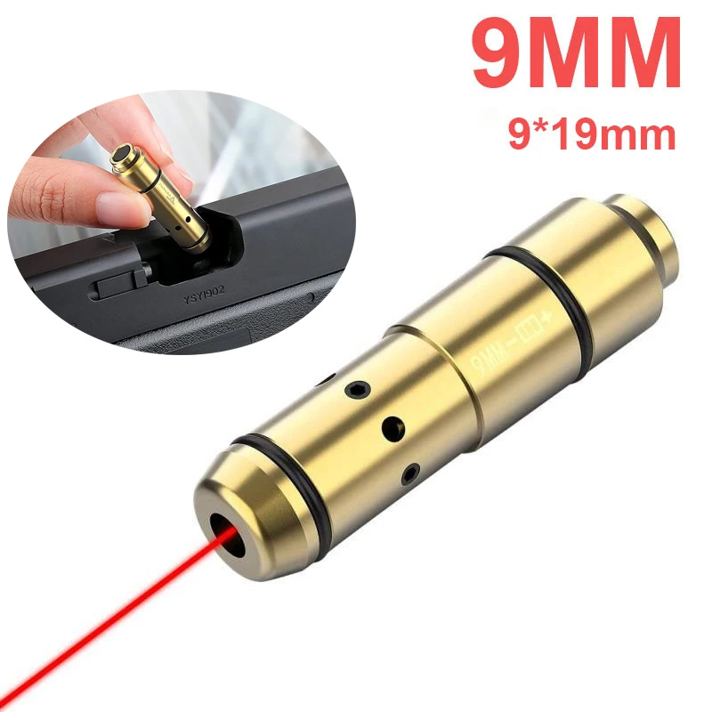 Tactical Training Laser Bullet 9mm Bore Sight Cal for Dry Firing
