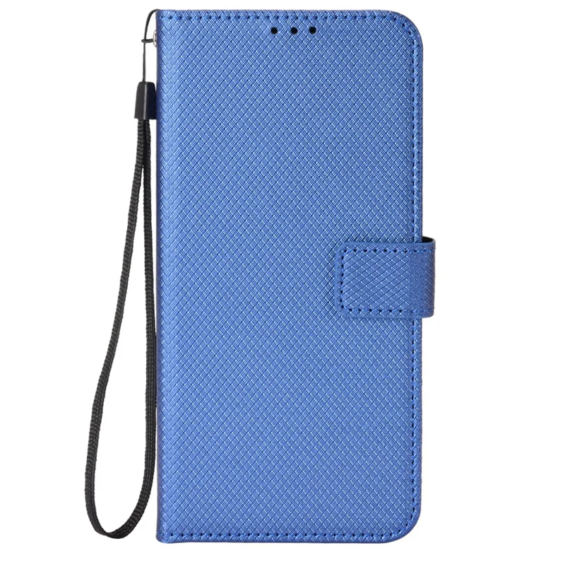 Diamond Pattern Luxury Wallet Leather Strap with Magnetic Closure in Blackview Wave 8/8C
