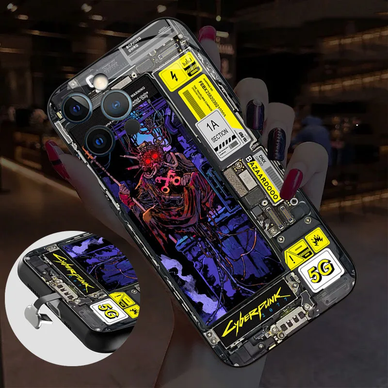 Led Lights Cover Samsung S20 Ultra Led Luminous LED Flash Case For