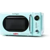 *Retro desktop microwave oven -0.7 cubic feet -700 watts, with LED digital display screen - child lock - easy to clean interior 1