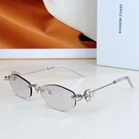 GENTLE MONSTER GLITZ Classical Rimless Alloy Frame Men Sunglasses Stylish Design Brand Retro Leisure Women Eyeglasses With Case