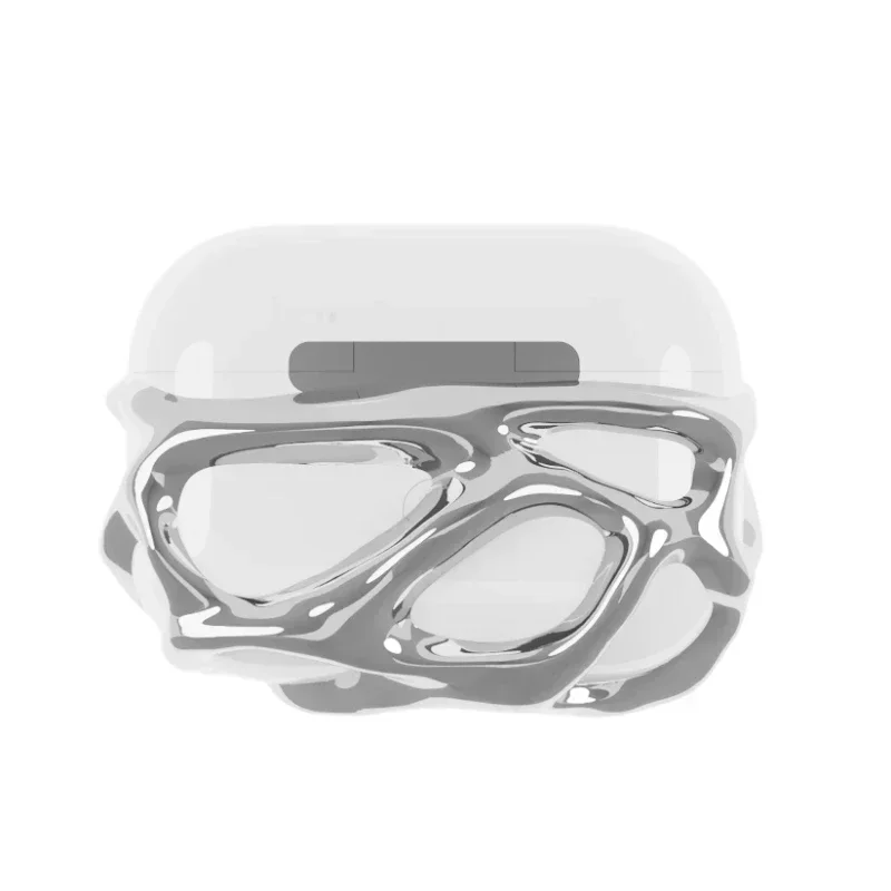 Airpods Pro Case com Design Openwork Original Liquid Mercury Cool Capa Protetora Fone de Ouvido Acessórios Y2k Decoração Presente - Image 5