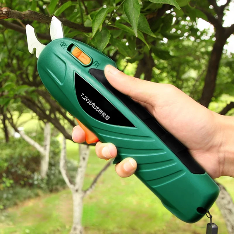 Cordless Electric Pruning Scissors Pruning Shears 7.2V Rechargeable Lithium Battery 0-16mm Garden Pruner Power Tools