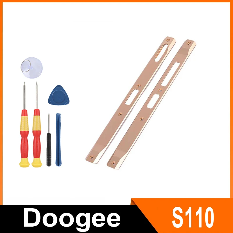 For Doogee S110 Phone Rear Cover Aluminum Piece Left and Right Decorative Accessories Side Button Mobile Phone Accessories