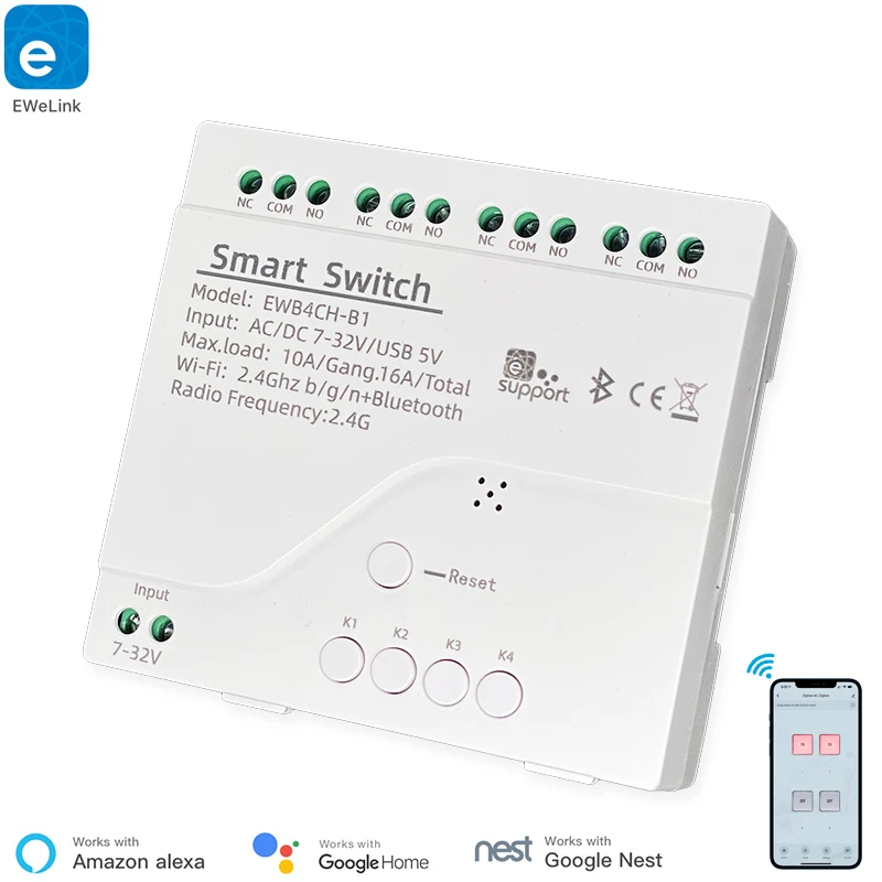 Smart Channel Smart WiFi Bluetooth Wireless Dry Contact Relay