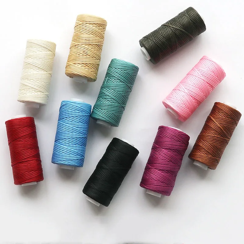 Thickness Waxed Thread For Leather Waxed Cord For Diy Handicraft Tool Hand Stitching Thread Flat Waxed Sewing Line 50M 0.8Mm