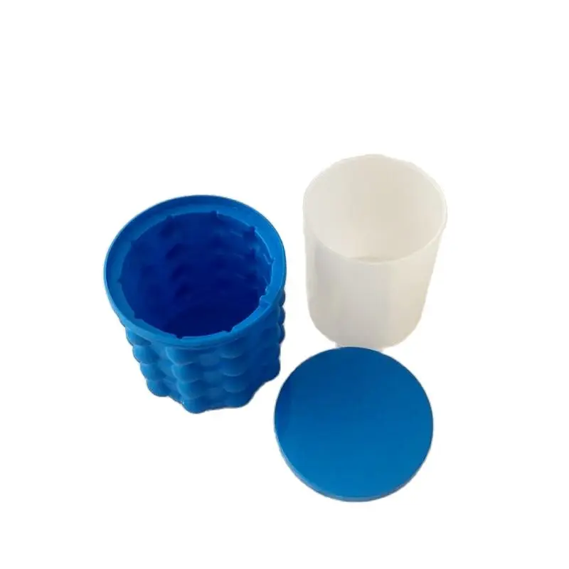 Silicone Ice Cube Maker Ice Mold Tray Round Portable Bucket Wine Ice Cooler Beer Cabinet Kitchen Tools Drinking Whiskey Freeze ice cube mold