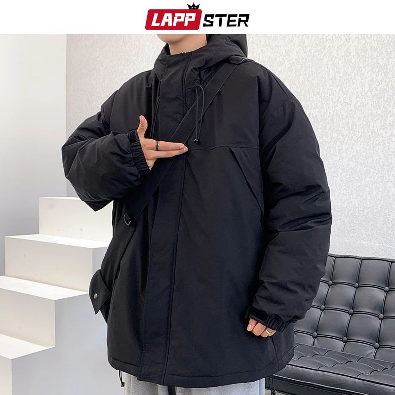 

LAPPSTER Y2k Streetwear Parkas Hooded Jackets 2023 Winter Japan Style Puffer Jacket Windbreaker Korean Fashions Harajuku Coats