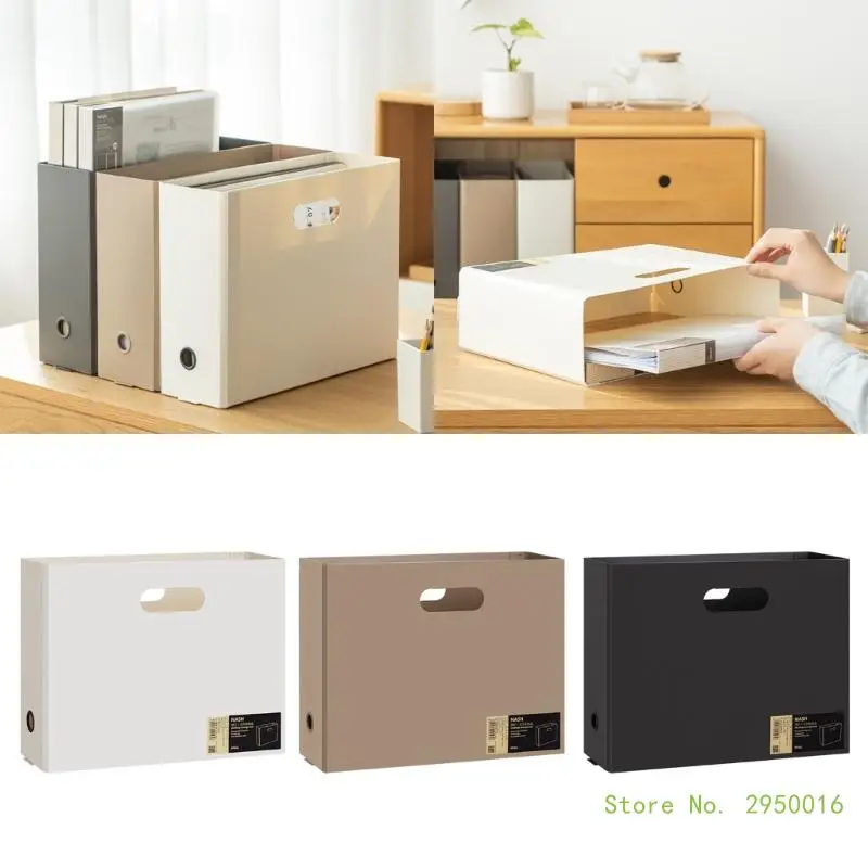 File Storage Box Document Box File Large Capacity Stationery for Document Organization
