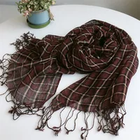 Line Ckeckered Scarf Plaid Wraps For Women Line Shawl For Women - Image 3