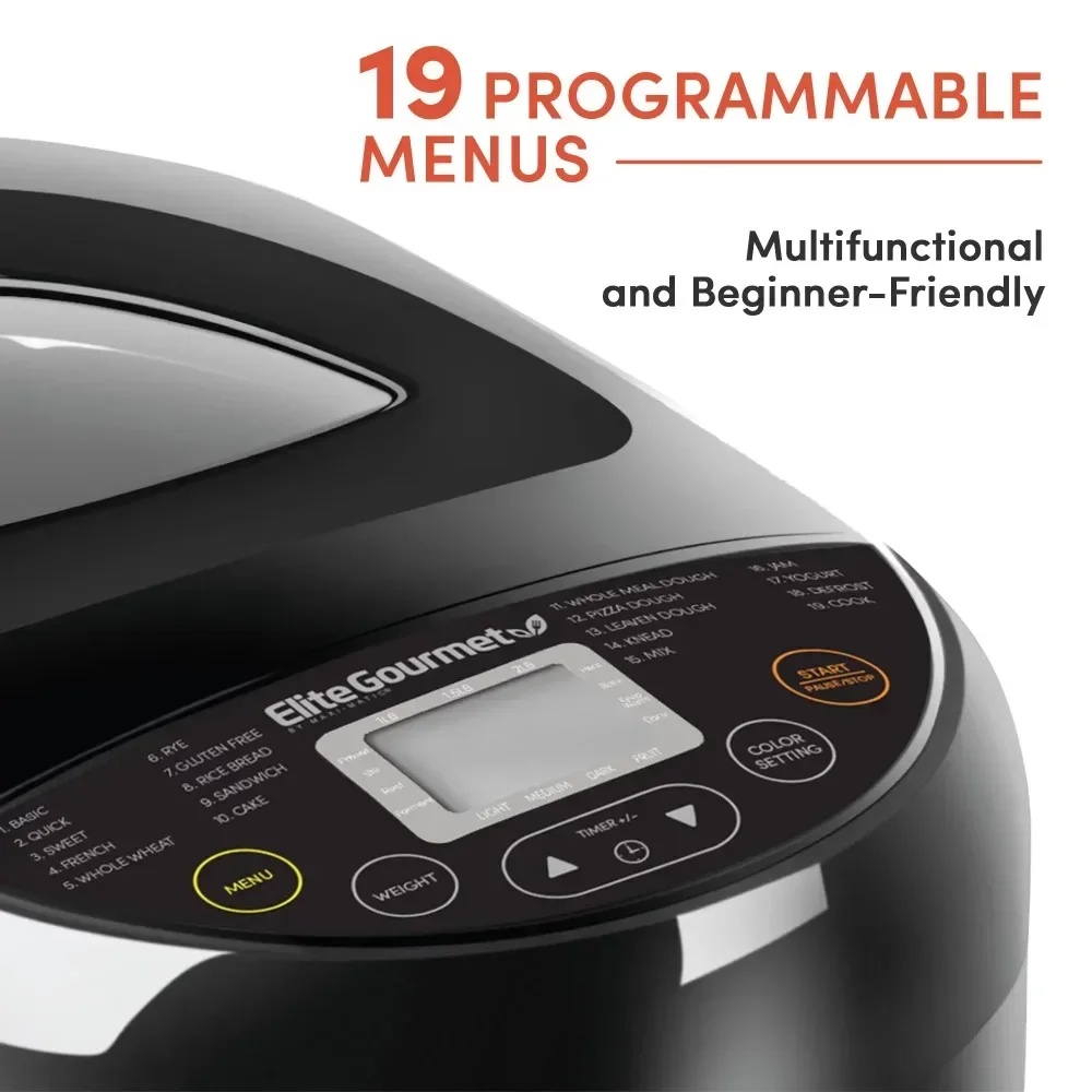 Elite Gourmet 2lb Programmable Bread Maker Machine