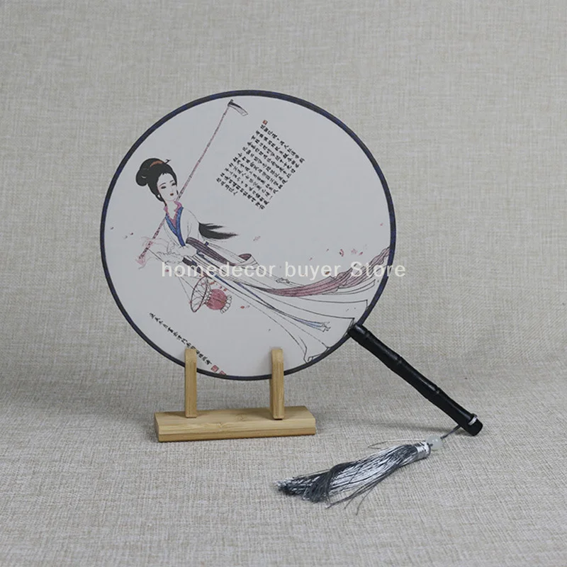 1pc Wooden Hand Held Fan Display Stand Japanese Fan Support Frame Folding Holder Hand Storage Rack Display Base