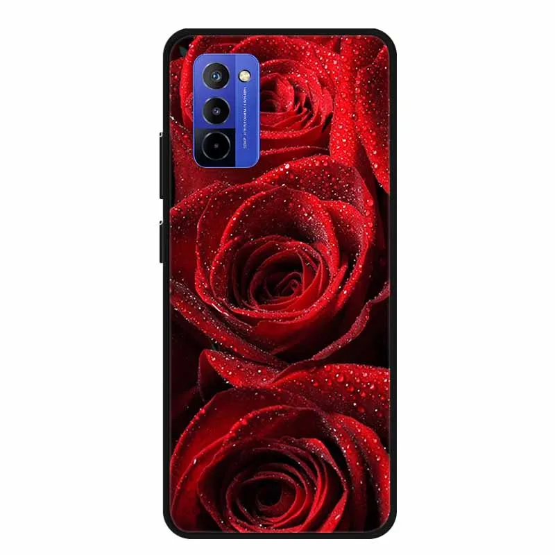 Shockproof Black Silicone Phone Case with Bumper Protection - Soft Back Cover 6.75