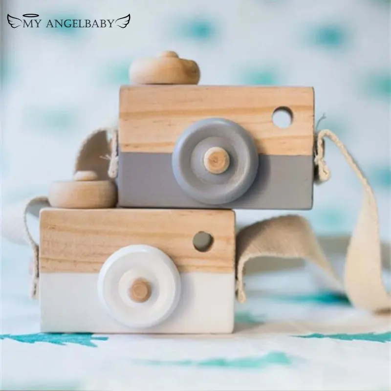 Nordic Hanging Wooden Camera Toys 9.5*6*3cm Kids Toy Gift Room Decor wooden camera toys