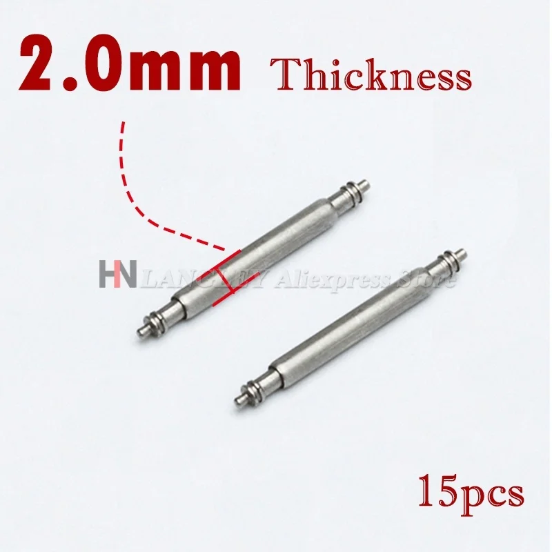 15-Piece Stainless Steel Watch Strap Spring Bar Set