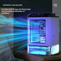 Climatiseur domestique portable, ventilateur de bureau avec double atomisation ultrasonique, 3 vitesses, silencieux, avec veilleuse, climatisation de bureau 3