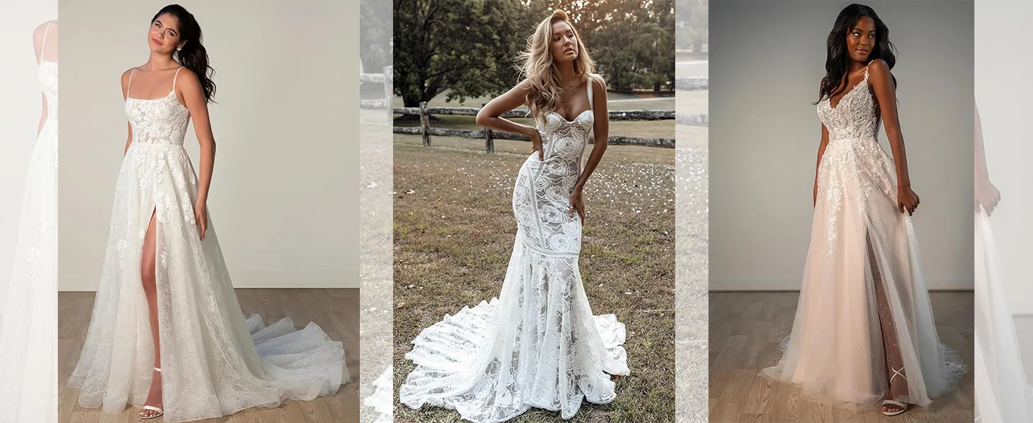 Langes Brautkleid für Damen