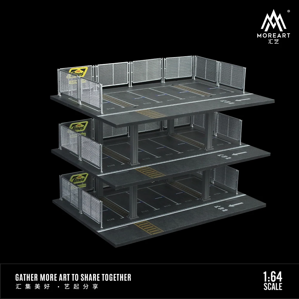 TimeMicro&MoreArt 1:64 Japanese three-storey parking building