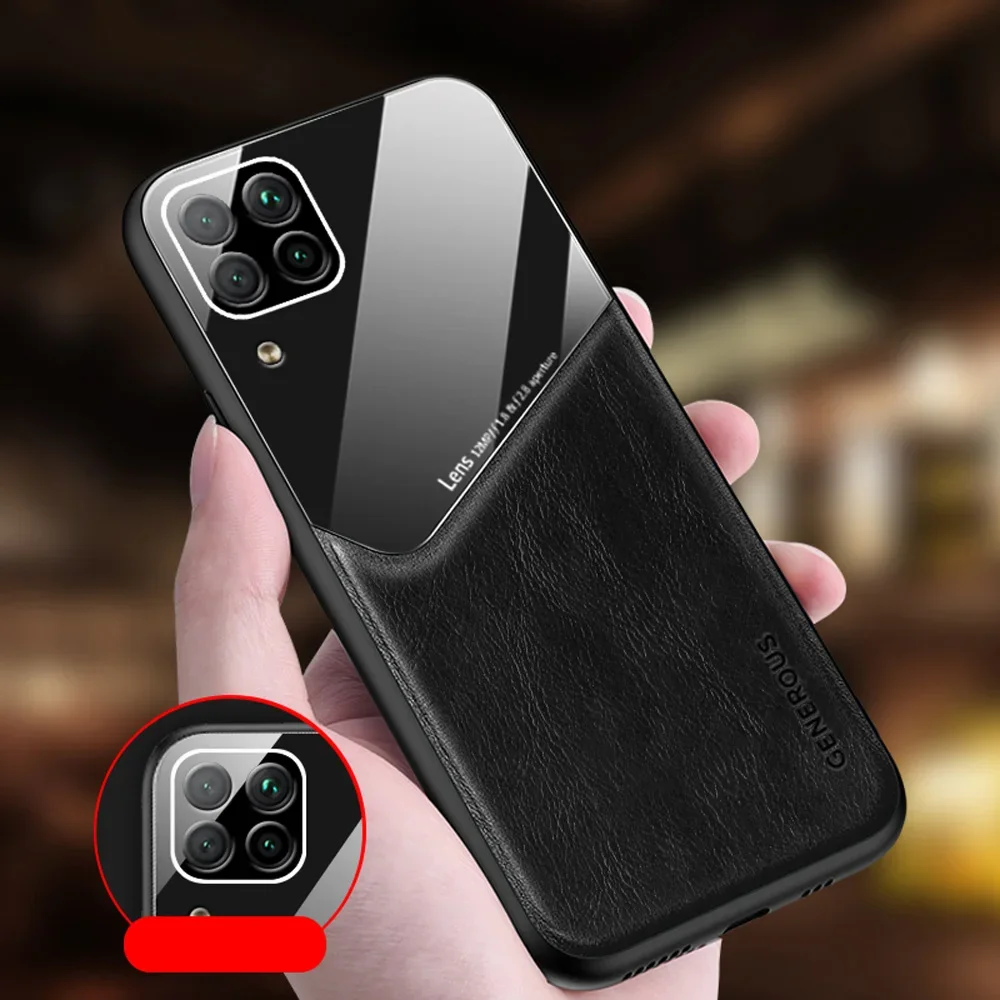 Shockproof Magnetic Leather Car Holder Case with TPU Bumper