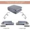 Reversible Sofa Slipcover Anti-Slip L Shape Sofa Cover Double-Sided Waterproof Sanding Cloth Sectional Couch Furniture Protector 5