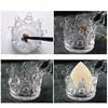 1pc Elegant Crown-Shaped Glass Storage Box Classic Multipurpose Vanity And Countertop Decor Holder Beauty Egg and Ring Storage 4