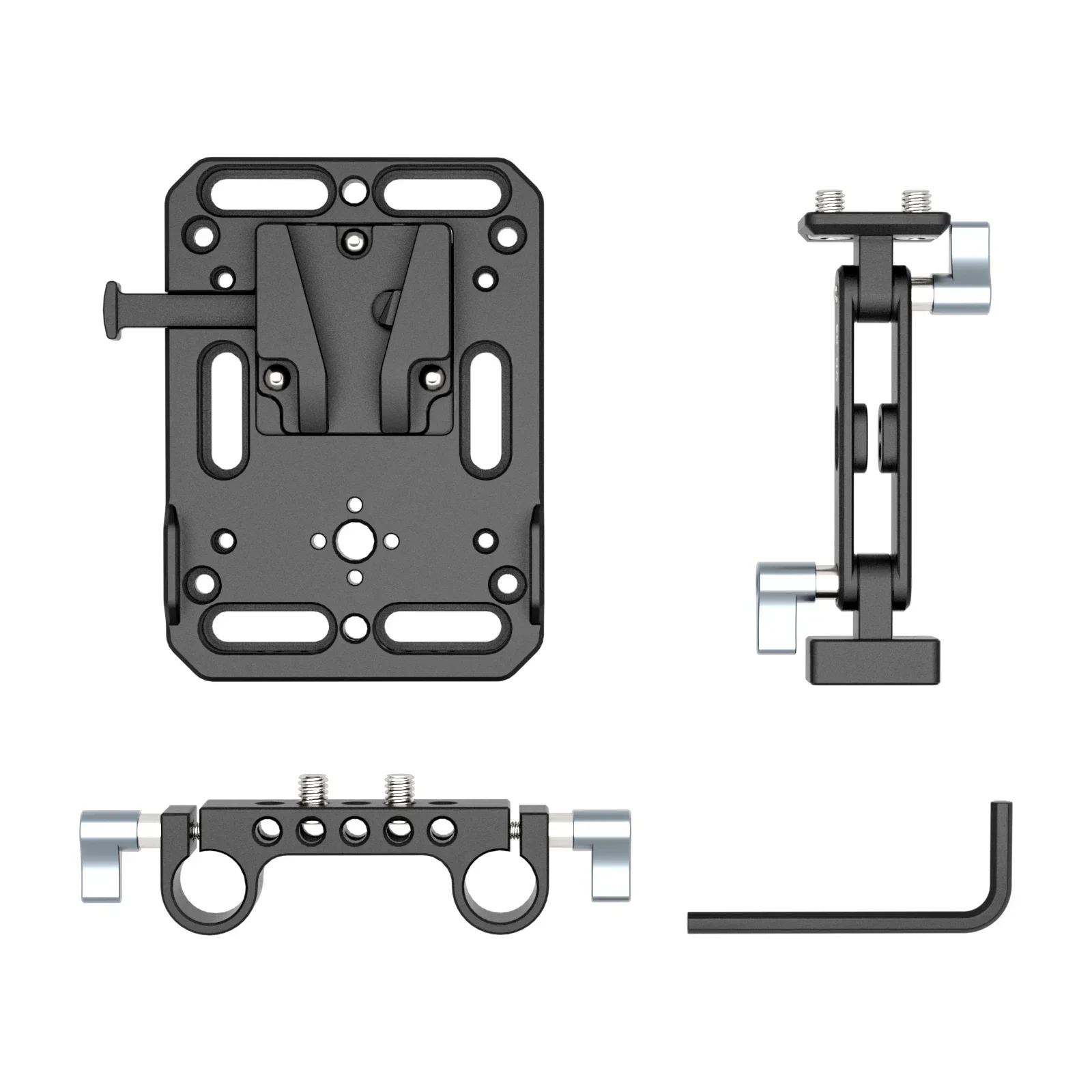 ZGCINE VR VR-02 V Mount Battery Adapter Plate 15mm Rod Clamp Adjustable Arm Accessories Canon Sony DSLR Cameras