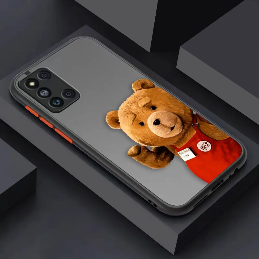 thumbnail image 1 of Matte Case for Samsung Galaxy M62 M53 M52 M51 M33 M32 M31 M30S M23 5G J8 J7 J6 J5 J4 Case Funda Capa Naughty T-Teddy Bear Couple, 1 of 5