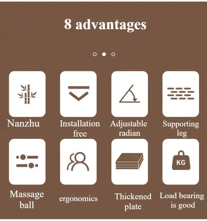 Description Picture 3 of itemRelaxing Recliner Leisure Home Bamboo Rocking Chair Adult Balcony Relax Armrest Folding Bed Living Room Sedie Home Furniture