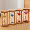 1-5 Min Wooden Hourglass Timer Creative Home Living Room Desktop Decoration Children Sandglass Birthday Gift Portable Sand Clock 1