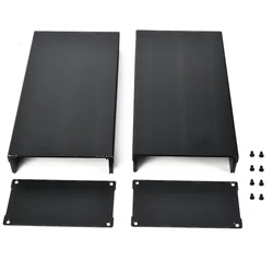 Sleek Black Aluminum Alloy DIY Project Enclosure - Electronic Protection Box (Black)