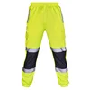 Mens Work Uniform Bottoms Safety Sweat Pants Striped Reflective Pants Loose Mens Jogging Trousers Joggers Patchwork Workwear 6