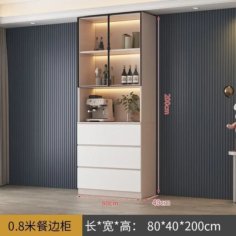 Large Luxury Display Drawers Kitchen Cabinet Glass Sideboards Shelf et Cupboard Cabinet Alacena Cocina Muebles Furniture Set
