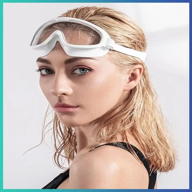 Summer Swimming Goggles Adult Anti-fog HD Large Frame Swim Eyewear UV Protection Water Sports Glasses Waterproof Glasses