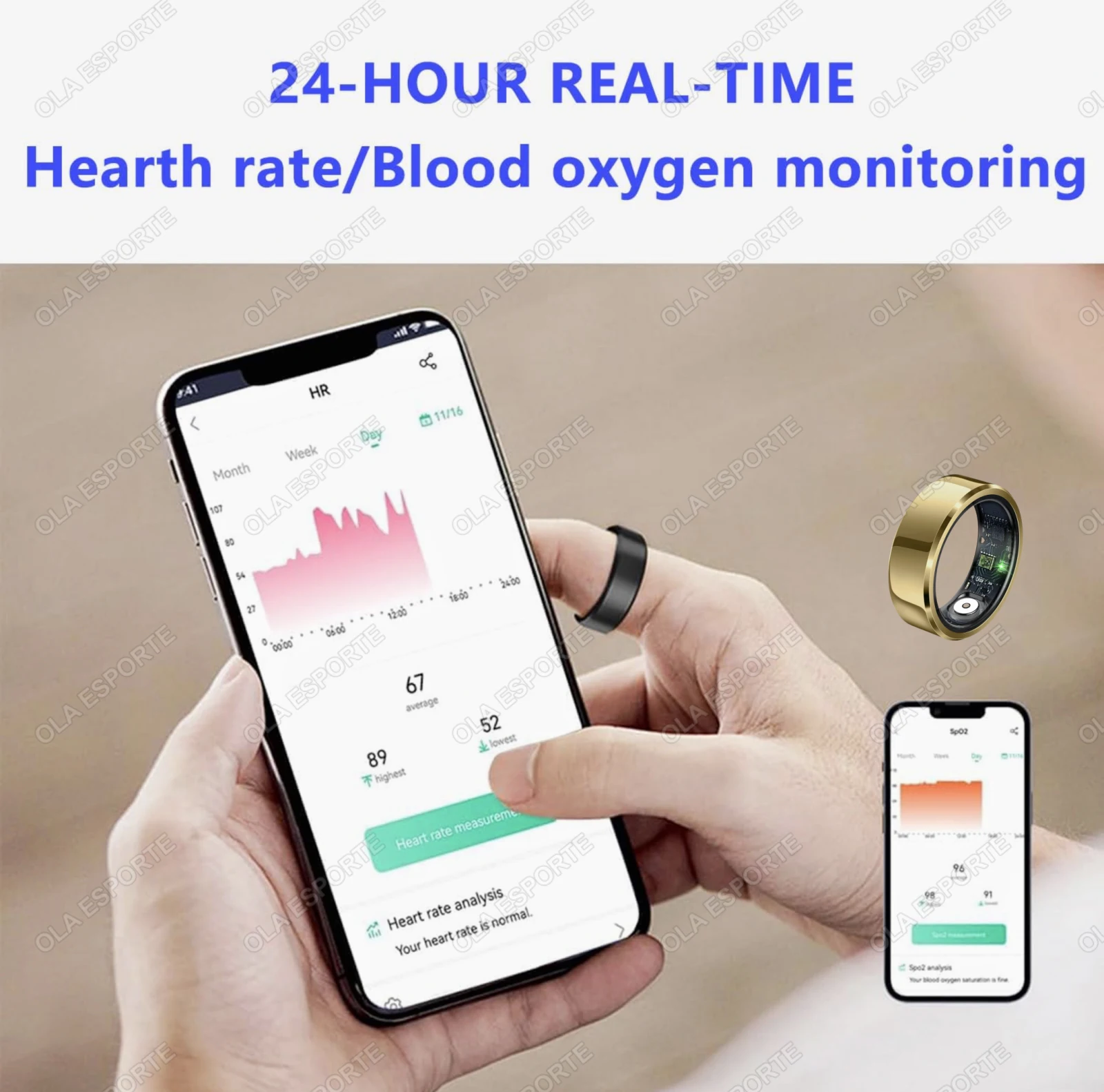 2026 New Smart Ring Heart Rate Blood Pressure Sleep Monitoring Motion Tracking IP68 Waterproof Men Women Smart Ring Holiday Gift 4