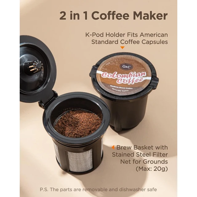  Famiworths Hot and Iced Coffee Maker for K Cups and