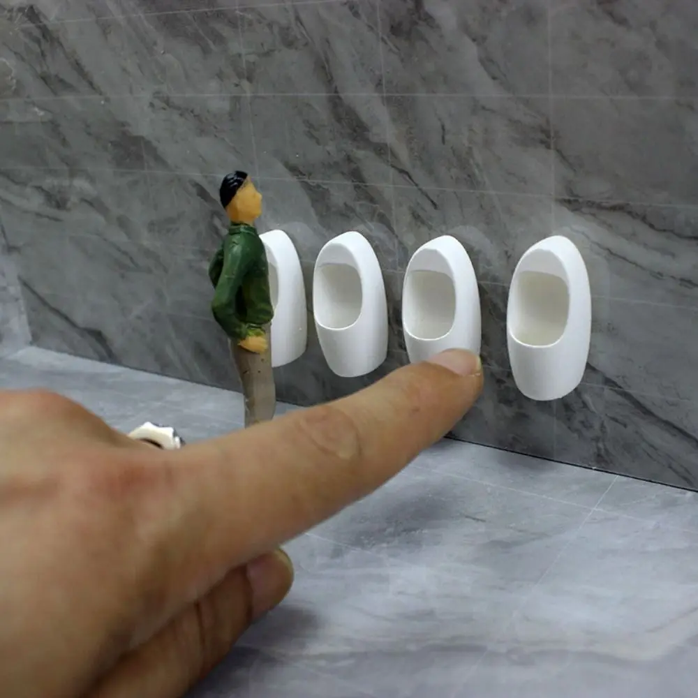 High Quality 1:12 Dollhouse Miniature Urinal White Gift White Toilet Furniture Accessories Mini House Decor