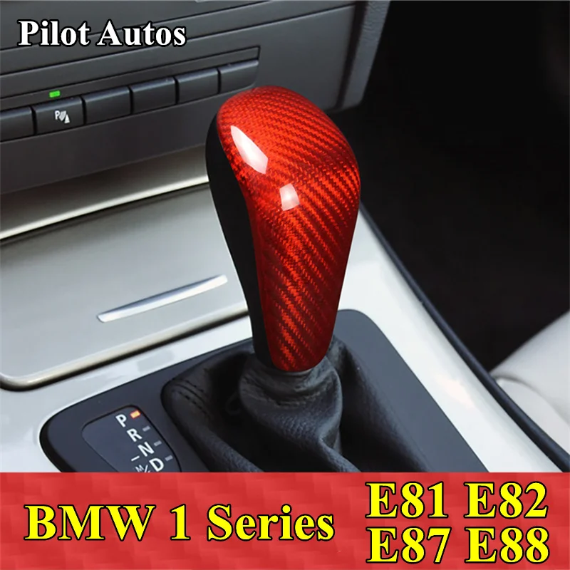 

Rear Carbon Fiber Car Gear Shift Knob Cover Trim Sticker For BMW 1 Series E81 E82 E87 E88