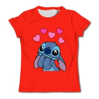 Baby Cotton T Shirts Kids Girls Clothes T-shirt Cute Stitch T-shirts Cartoon Children's Clothing Baby T-shirt Child Girl Tops 2