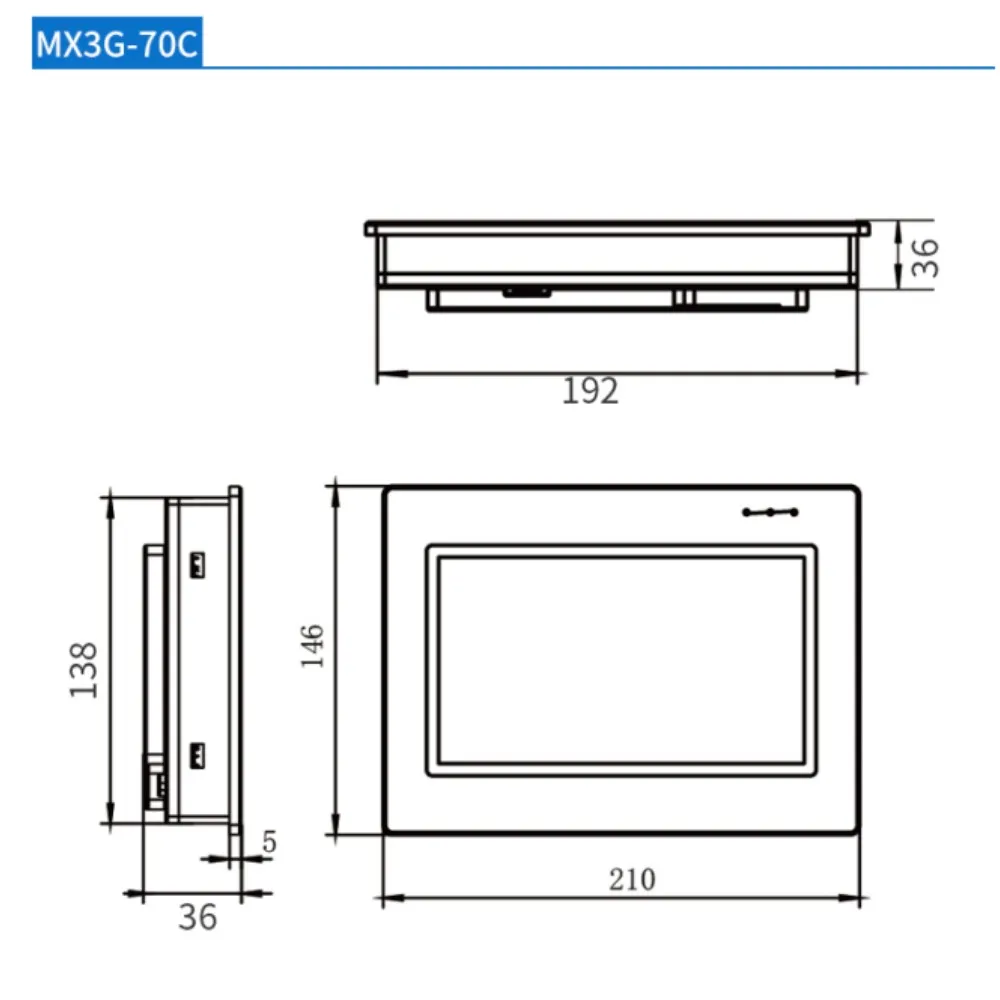 Coolmay MX3G-43C/70C HMI PLC All-In-One 4.3/7 Inch Built-In Analog Input Output 5AD2DA MODBUS RTU RS485 RS232 Support Industrial Hmi Touch Screen Plc Modules