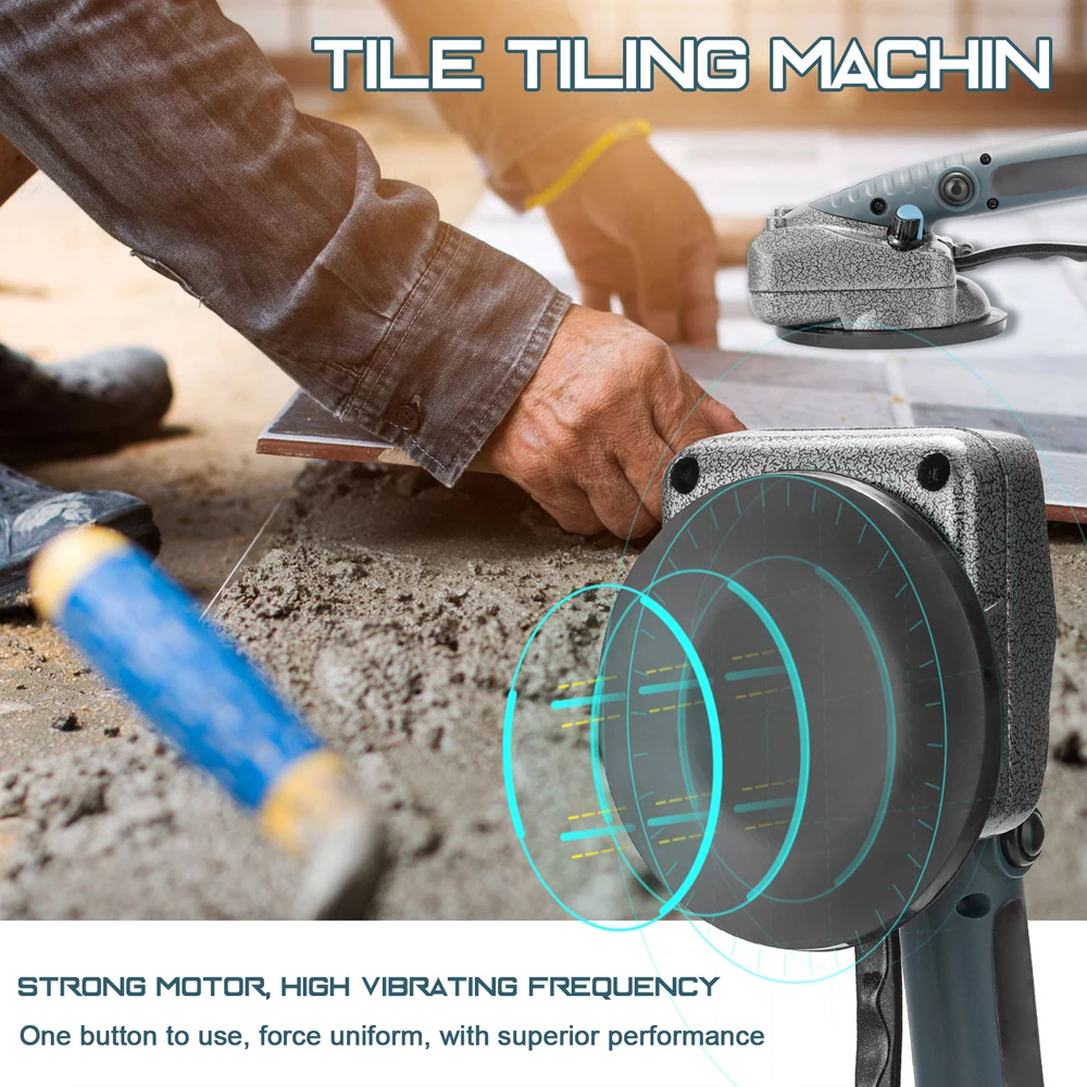 10-150Hz Tile Tiling Machine Wall Tiles Vibrator 45KG Suction Cup