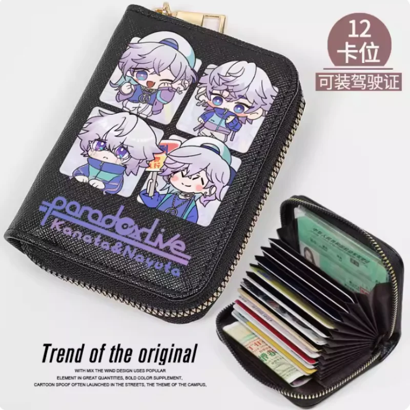 Anime Paradox Live Yatanokami Nayuta Kanata  Zipper Wallet Women Fold Bag Multi Card Coin Pocket Holder Fashion Wallet Gift