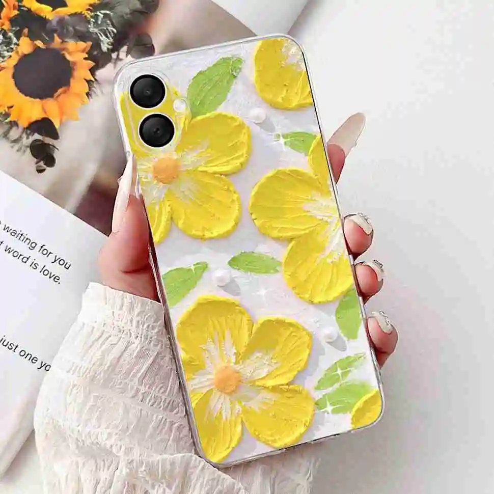 Fashionable Floral Soft Silicone Back Cover