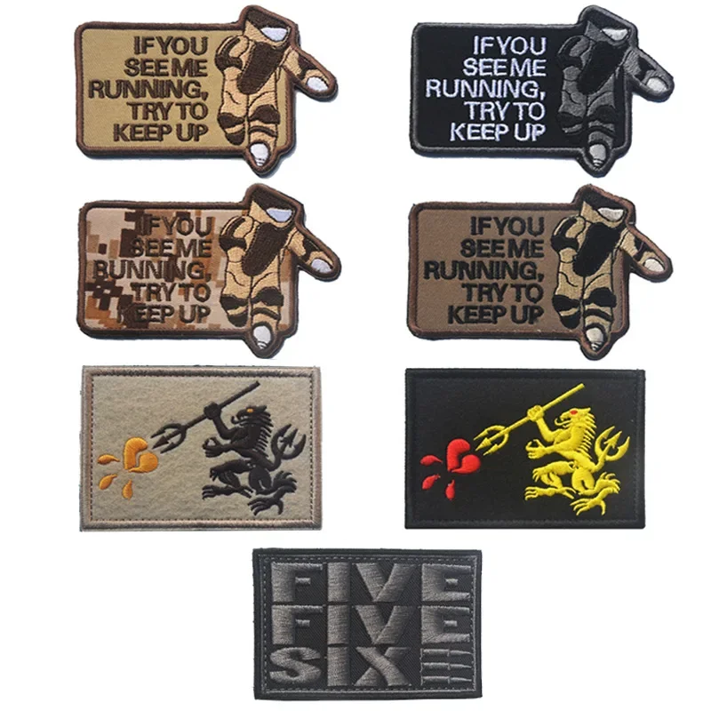 EOD 적외선 IR 반사 폭탄 어둠 속에서 빛나는 3D PVC 고무 수 놓은 패치 전술 군사 Appliqued 레이저 배지