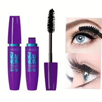 4D Black Mascara Thickening, Lengthening, Curling, Waterproof Liquid Fiber Mascara, Eyebrow Liner 5