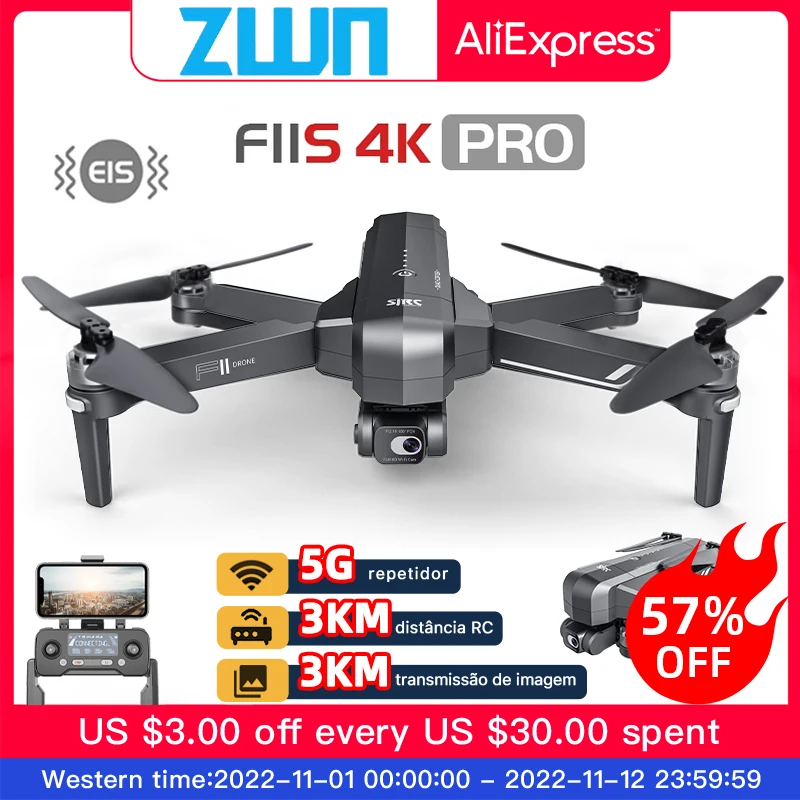 Zangão de sjrc f11 pro gps com wifi fpv 1080p/2k hd câmera f11 sem escova quadcopter 25 minutos de tempo de vôo dobrável dron vs sg906|Helicópteros rc| - AliExpress