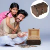 Wooden Treasure Box Piggy Bank Storage Containers Money Saving Antique Design Vintage Chest Handmade Kids Gift Home Storage 2