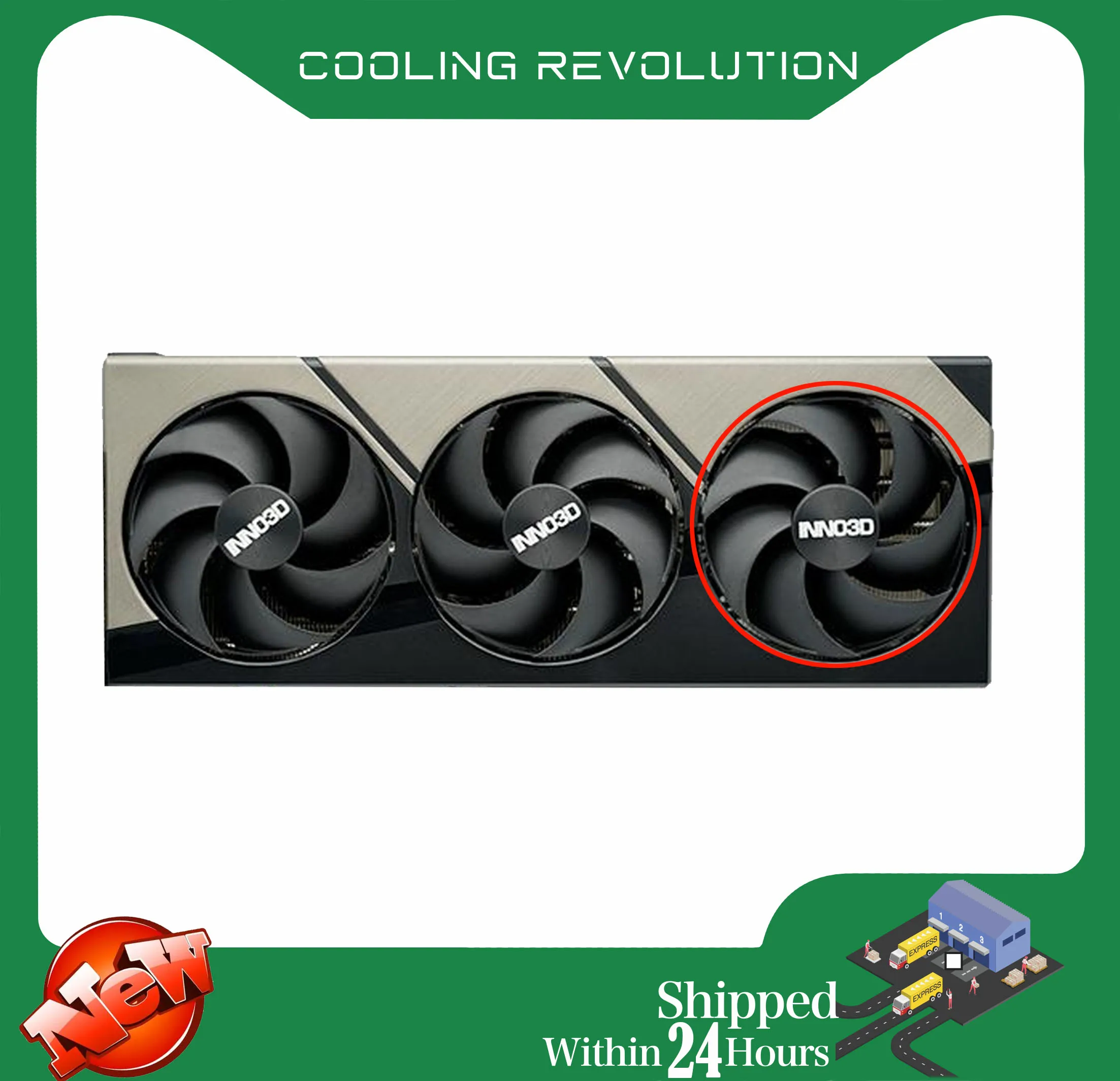 Ventilador de Placa Gráfica 98 mm Fd10020m12d Inno3d Geforce Rtx 4090 x3 Ventilador oc - Imagem 3